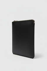 Elite Office Carry Pochette in Jetstone Black Refined Office Leather – Angled View