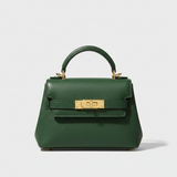 Sculpted Mini Designer Bag in Pine Shadow Green – Front View