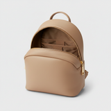 Premium Leather Women's Backpack - Dune Silk Beige Interior