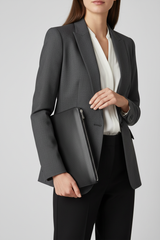 Elite Office Carry Pochette in Jetstone Black Refined Office Leather – Professional Model