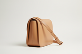 Modern Everyday Shoulder Bag in Warm Sand, side angle view