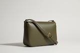 Modern Everyday Shoulder Bag in Matte Olive, front view