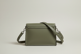 Soft Matte Shoulder Bag in Olive Sage, back view