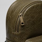 Pine Timber Mosswood — Leather & Zipper Close-up