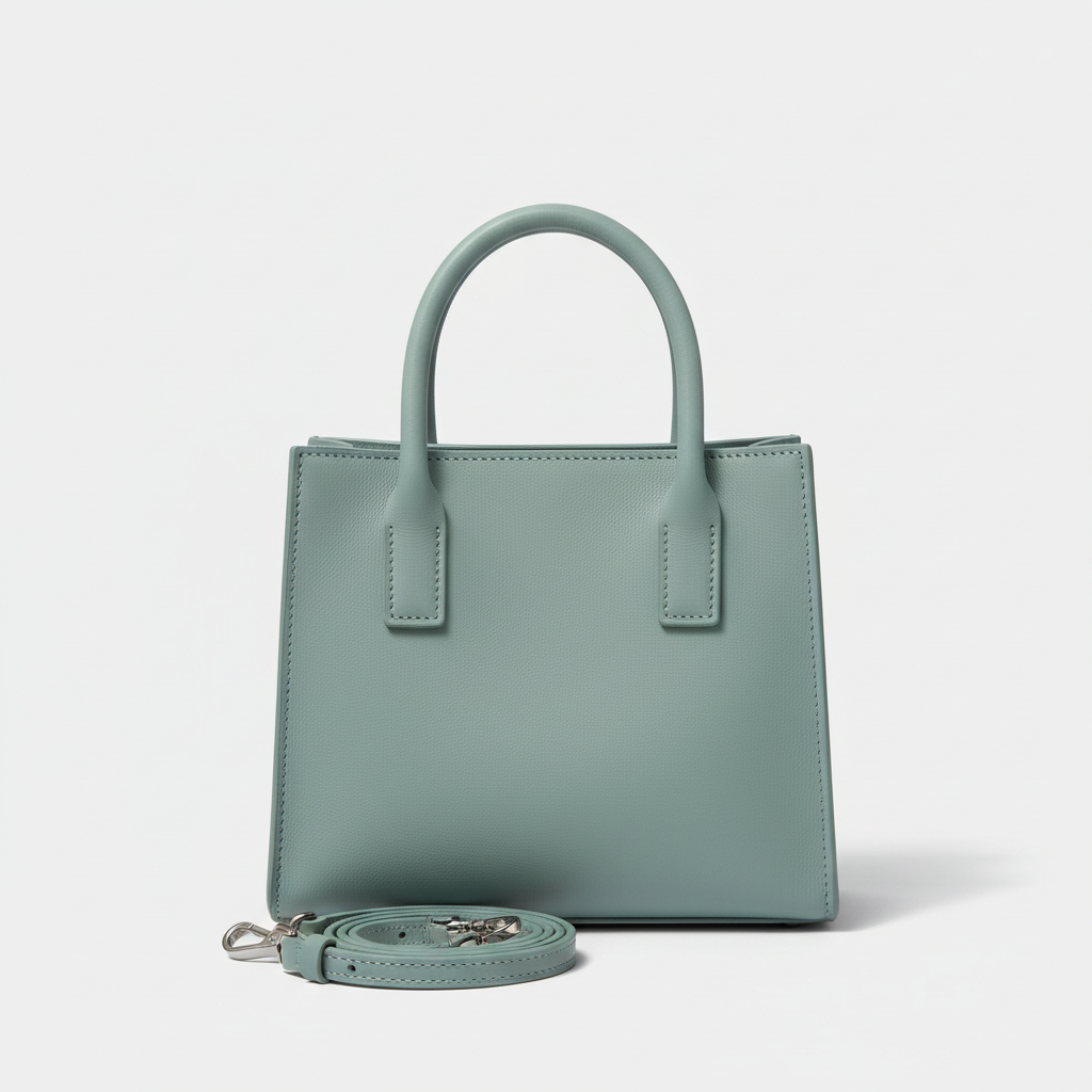 Scandinavian Mini Tote in Ocean Mist Aqua – Front View