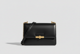 Minimal Luxe Shoulder Bag in Matte Black, front view