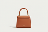 Luxury Mini Shoulder Bag in Soft Terracotta, back view