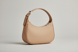 Soft Curve Shoulder Bag in Soft Beige, back view