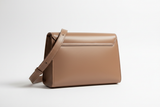 Modern Everyday Shoulder Bag in Soft Taupe, back view
