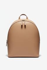 Contemporary City Backpack in Soft Almond Beige, front view