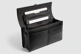Executive Slim Briefcase in Midnight Graphite Black – Interior View