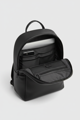 Metropolitan Fashion Backpack in Carbon Eclipse Black Refined Napa Leather – Interior View